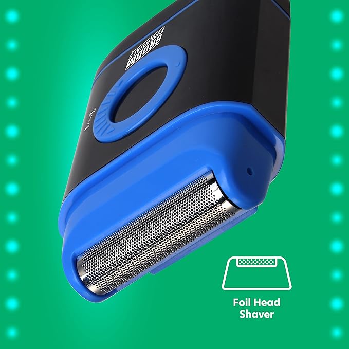 ChargeWorx Travel Foil Shaver for Men, Cordless Electric Razor with Pop-Up Precision Trimmer, Lightweight Battery-Operated Face Shaver for Sensitive Skin, Portable Grooming Tool with Cleaning Brush