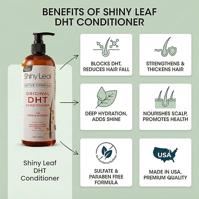 DHT Blocker Conditioner with Rosemary Leaf Oil for Hair Growth, Softer & Smoother Hair, Paraben & Sulfate Free, 16 oz
