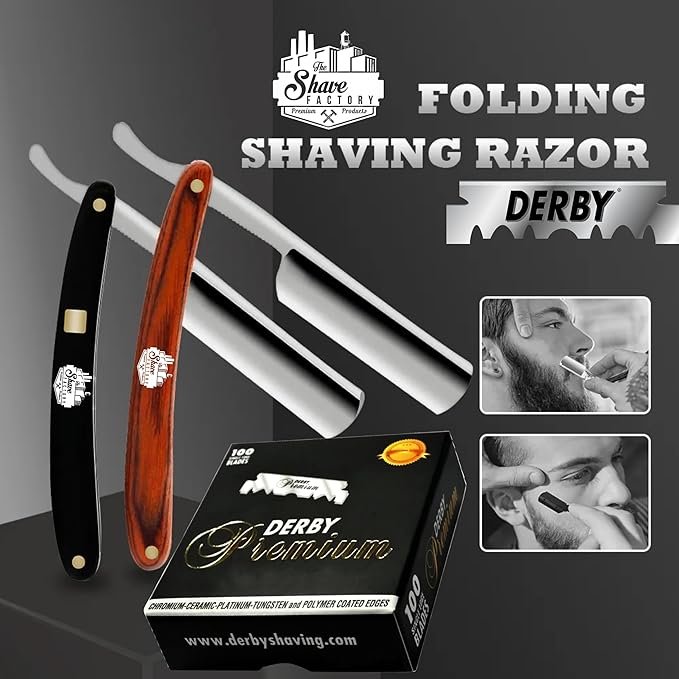 Derby Premium Single Edge Razor Blades for straight razor (500)