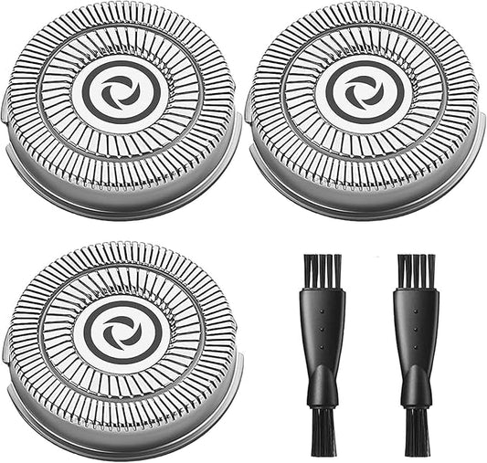 RMS8101 Blades Compatible with MAX-T Men's Electric Shaver RMS7109, 3PCS RMS8101 Replacement Blades, 2 Cleaning Brush