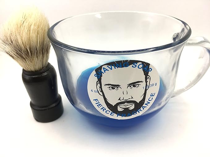 Shaving soap and brush set 4 oz Fierce Type fragrance