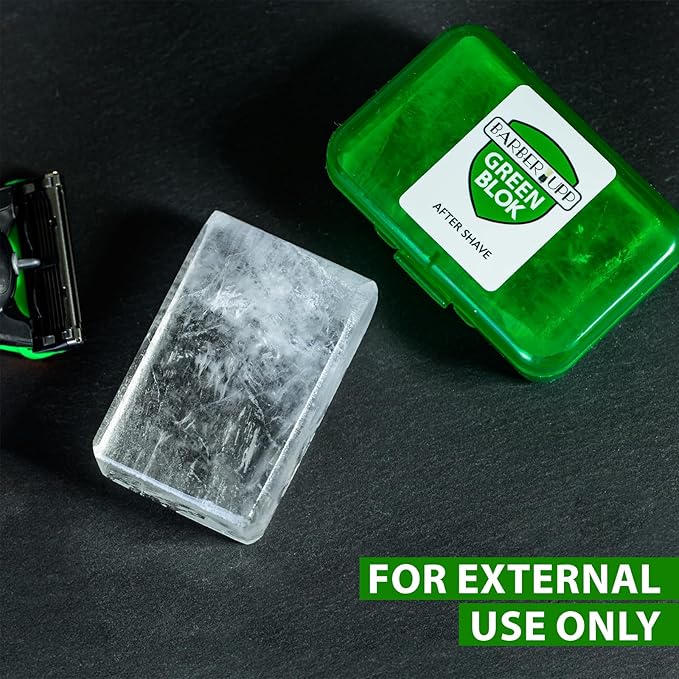 Natural Alum Block Aftershave Care - 3.5 oz (100g) Skin Soother & Instant Calm from Razor | Styptic for Nicks & Irritation - Suitable for All Skin Types | Includes Compact Travel Storage Case - 1 Pack