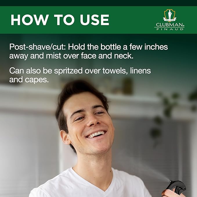 Clubman After Shave Lotion for Men Spray - Classic Barber After Shave Splash, Soothing Aftershave Scent,16 fl oz