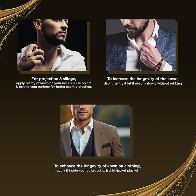 Kown - Modern Woody Oud Perfume for Men, Arabian Eau De Parfum, 100mL (3.34 Fl oz) Perfumes Arabes Para Hombres, Long Lasting Perfume with Bergamot, Lavender, Cardamom & Oud, Ideal Gift for Him