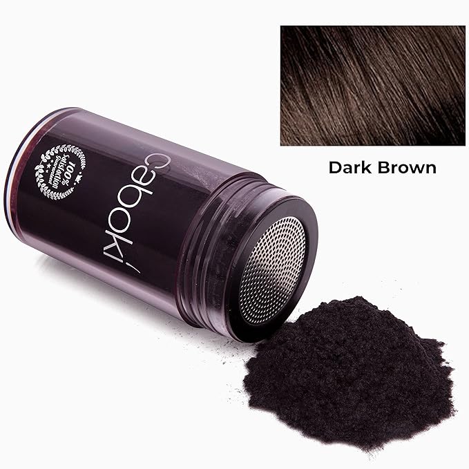 Caboki Hair Fibers for Thinning Hair – Natural Plant-Based Hair Powder for Men & Women – Instantly Thicker Fuller Looking Hair – Wind & Sweat Resistant – 30g, 90-Day Supply, Dark Brown