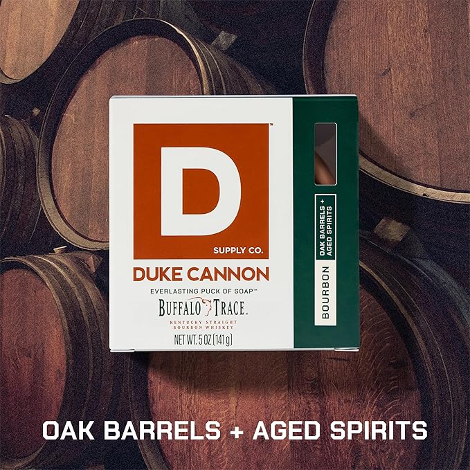 Duke Cannon Everlasting Puck Soap – Bourbon & Sawtooth 2-Pack Set, Rounded Men’s Bar Soap with Masculine Scents, 5 oz (4 Pack)