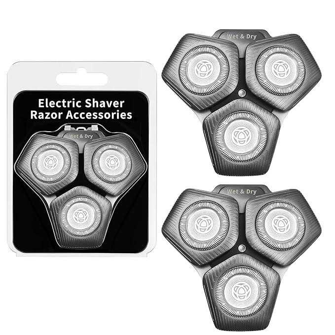 2 Pack SH71/50 Shaving Heads Compatible with Phili*s Shavers Series S5000 (S5XXX),S7000 (S7XXX) (grey)