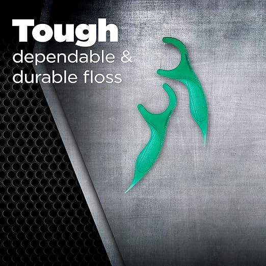 GUM Professional Clean Floss Picks - Extra Strong Shred-Resistant Floss, Easy Grip Handle - Dental Flossers for Adults - Fresh Mint Flavor, 90 Count (Pack of 2)