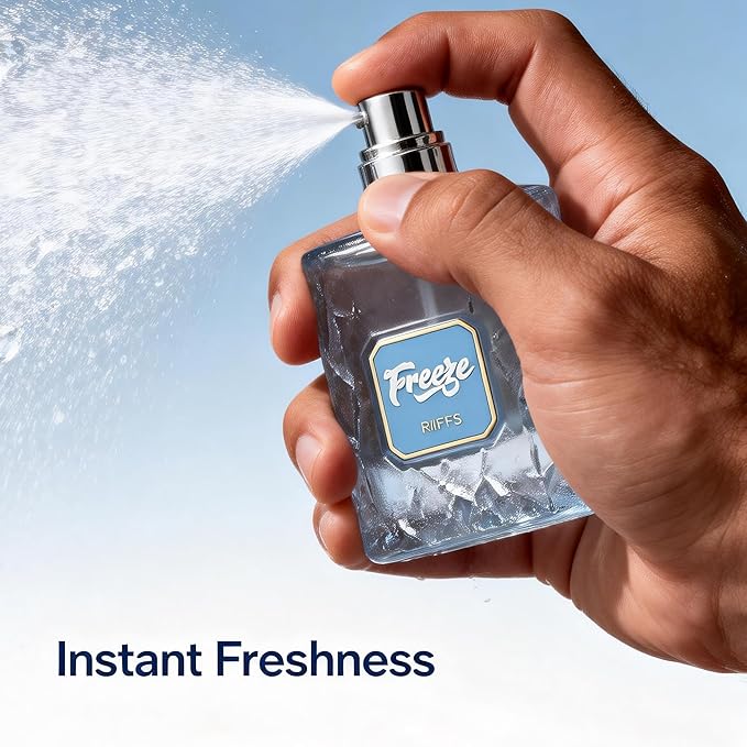 Men’s Eau de Parfum, Icy Fresh Citrus Cologne for Men with Mint and Cedar Notes, Long Lasting, 3.4 Fl Oz (100ml)
