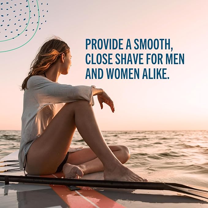 Preserve Shave 3 Razor Blade System - 3 Blade Razors for Women & Men - Titanium-Covered Shaver with Vitamin E & Aloe Strip for Face & Body Shaving Kit (Colors Vary)