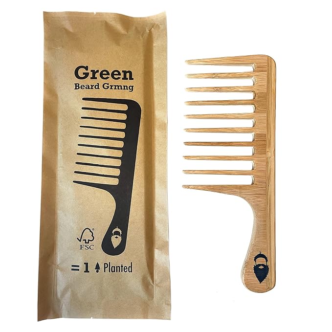 Sequoia Detangling Beard Rake - XL Oversized Detangler Comb for All Hair Types and Big Beards