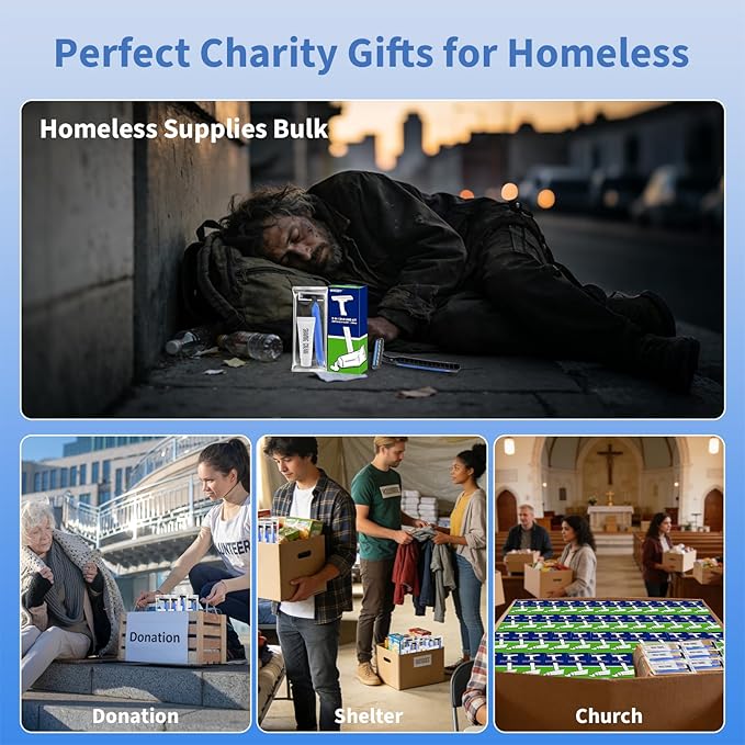 60 Pack Disposable Razors Bulk with Shaving Cream (10g) for Men, Shaving Kit for Men, Twin Blade Disposable Razors and Travel Cream, Individually Wrapped Toiletries for Homeless Shelter Hotel