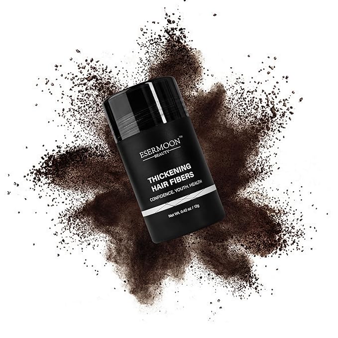 Hair Fibers, Hair Fibers for Thinning Hair, Hair Building Fibers, Hairpiece Filler, Increase Hair Density, Styling Powder for Women & Men, Hair Makeup, Premium Formula Thickening (DARK BROWN)