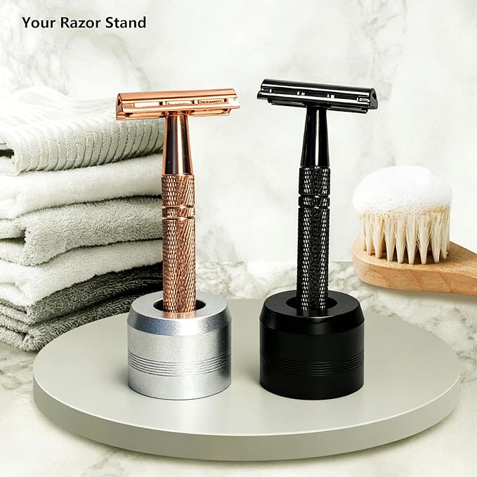 Razor and Brush Stands Shaving Shaver Stand … (Black Razor Stand)