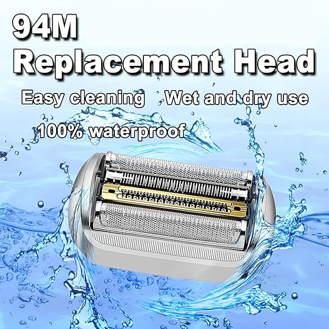 Series 9 Pro 94M Electric Replacement Shaver Head Accessories Shaver Compatible with Braun Series 9 Pro Electric Razors 9290cc, 9291cc, 9370cc, 9376cc, 9293s, 9260s, 9295cc, 9385cc,(Upgraded ver.)