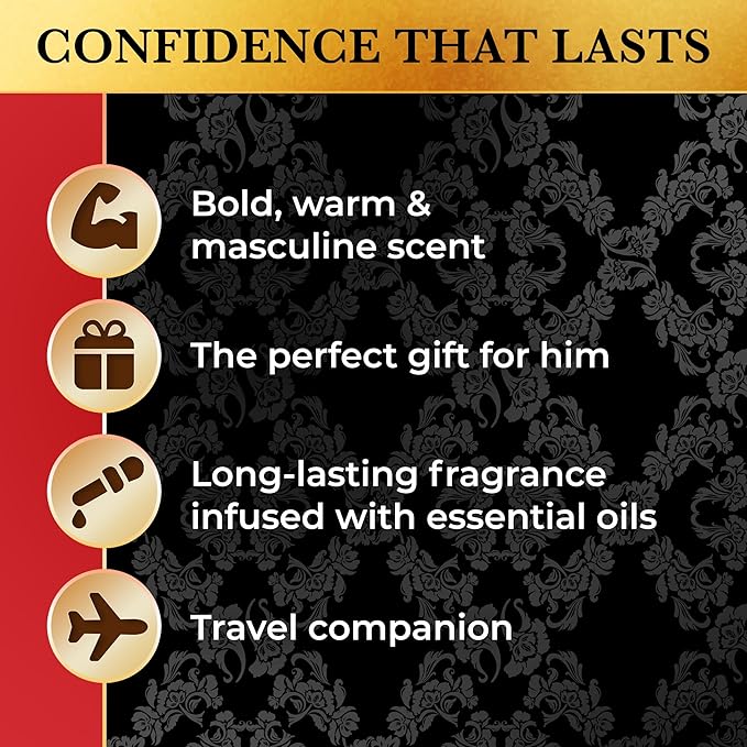 LION OF JUDAH Conqueror - Long-Lasting EDP Fragrance Comes in Elegant Lion-Shaped Glass Bottle - Men's Cologne with Cinnamon,Amber & Vanilla Notes (90ml)