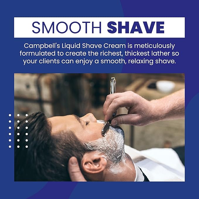 Campbell's Liquid Shave Cream 8 oz for Barbers