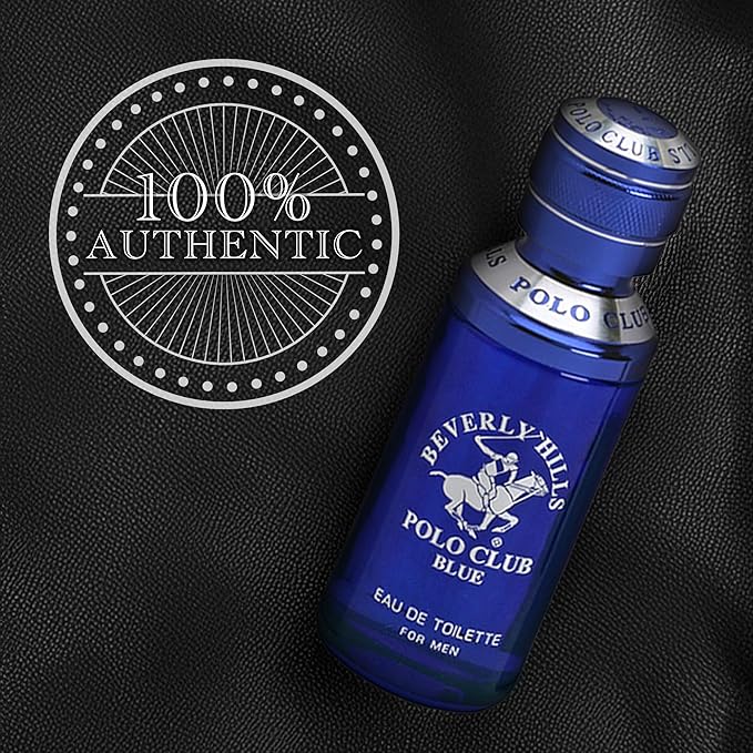 Beverly Hills Polo Club BLUE - Cologne for Men with Notes of Lavender and Sandalwood - Fresh & Oceanic Fragrance Scent - Eau De Toilette Spray 3.40fl.oz / 100ml