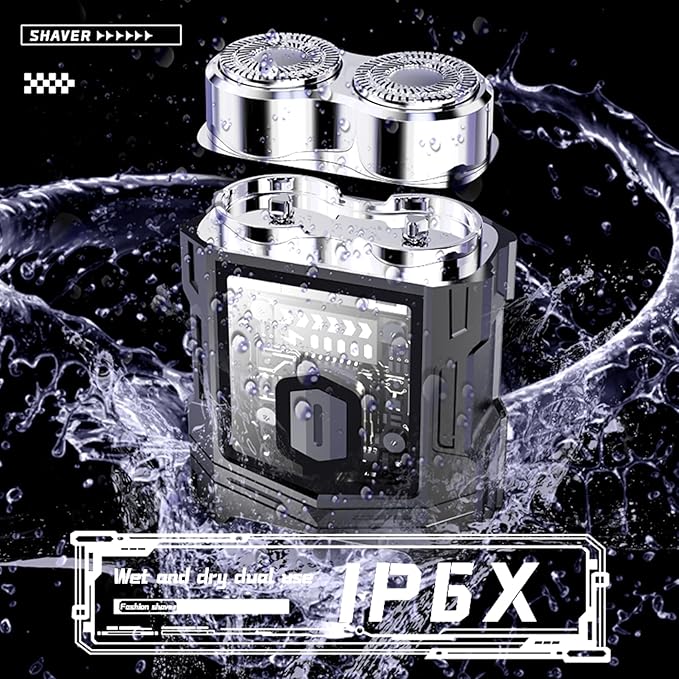 Royalstar Mini Electric Shaver On-The-Go, Portable Travel Shaver, Cordless, Dry Shave Electric Razor for Men (Silver 1)