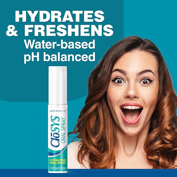CloSYS Oral Breath Spray, Sugar Free Mouth Spray for Bad Breath, pH Balanced Mint Flavored 0.31oz (9 Count)