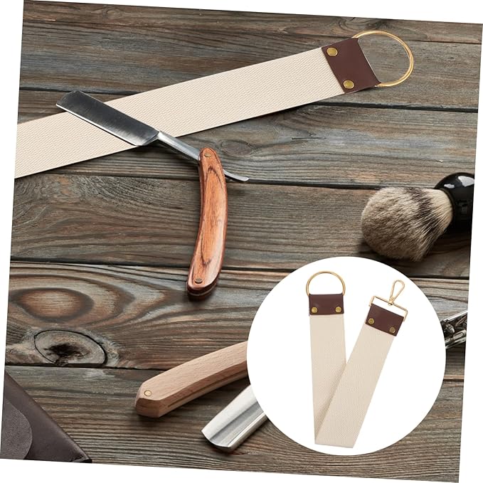Vaguelly Professional Dual-layer Canvas Razor Strop for Easy Sharpening and Lightweight Polishing Strap for Shaving Blades and Scissors