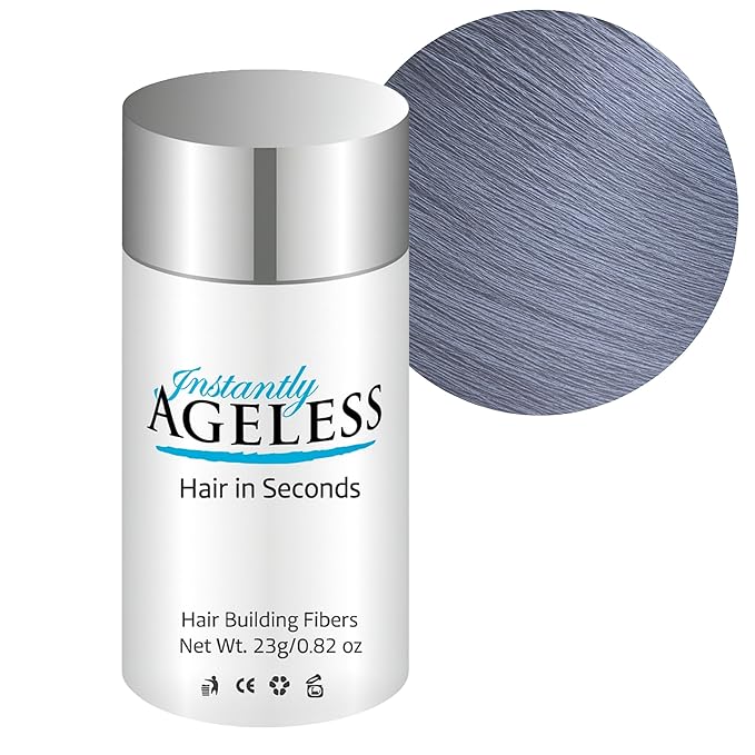 Instantly Ageless® Hair in Seconds™ Hair Building Fibers – Hair Thickening Fibers for Thinning Hair & Hair Loss for Fuller-Look - 0.83 oz (23g) - Grey