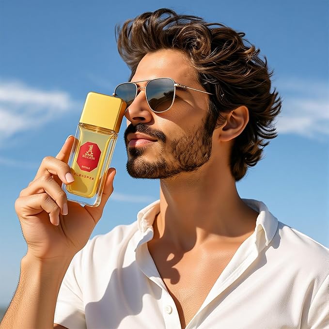 META-BOSEM Men's Perfume Gift Set, EDP, 2 Pack (3.4 oz / 100 mL each), 1 Billion Royale, Amazing Code, Warm Spicy & Spicy Amber, for night out & date night & evening events, Long-Lasting, Gift Ready