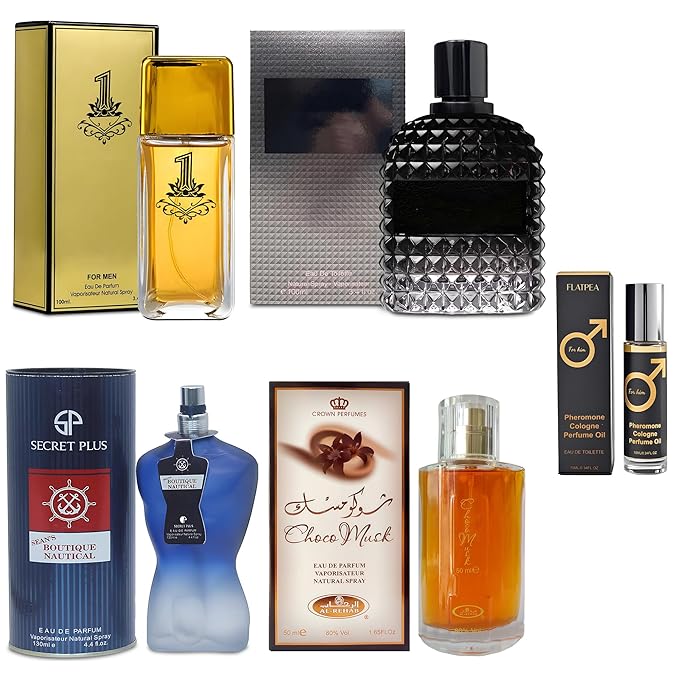 Men's Cologne Gift Set - Variety Pack of 4 Long Lasting Fragrances with 10ml Pheromone Cologne for Men Kit EDP/EDT (Combo C)