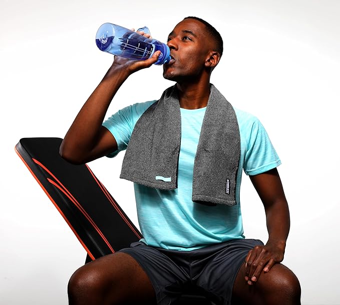 FACESOFT 2X Pro Infused Charcoal Detox Sweat Towel - Double Activated Charcoal for Deeper Detox - Absorbent Exercise Towel for Gym and Sports - Beauty - 1 Pc