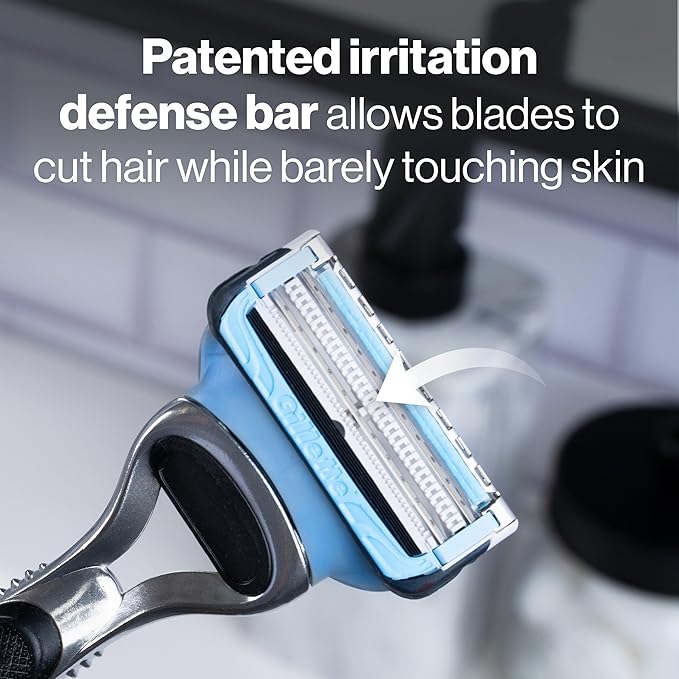 Gillette SkinGuard Razors, 1 Gillette Razor, 4 Razor Blade Refills, Designed for Men with Skin Irritation, Razor Bumps, and Sensitive Skin