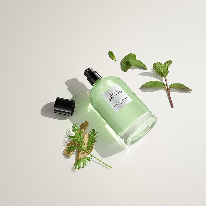 David Beckham Aromatic Greens Eau de Parfum 3.3 fl oz (Pack of 1), Notes of Lemon, Green Apple, and Cedarwood, Men's Fragrance, Long Lasting, Everyday Fragrance, Travel Size