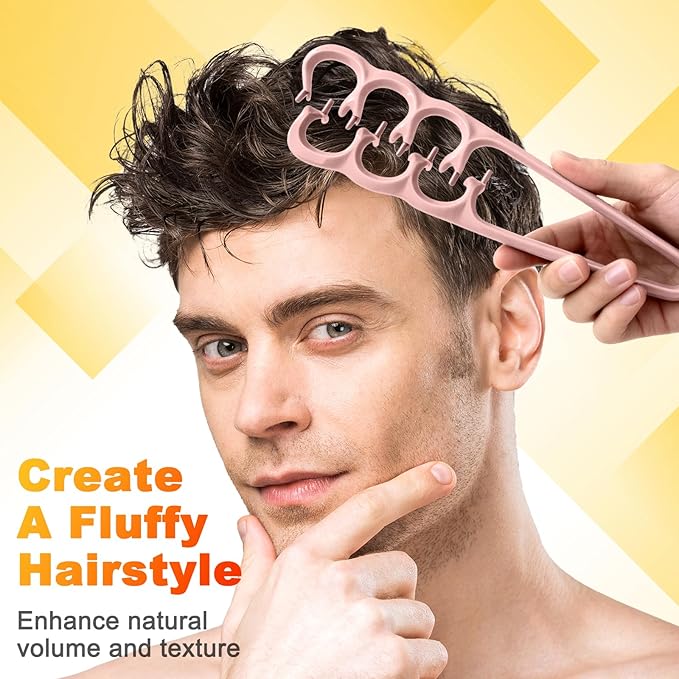 New Upgrade Texture Comb, Volumizing Wide-Tooth Hair Styling Comb, Fluffy Wide Tooth Curly Hair Comb, Men's Textured StylingComb, Fringe Parting Styling Accessory (2PCS)