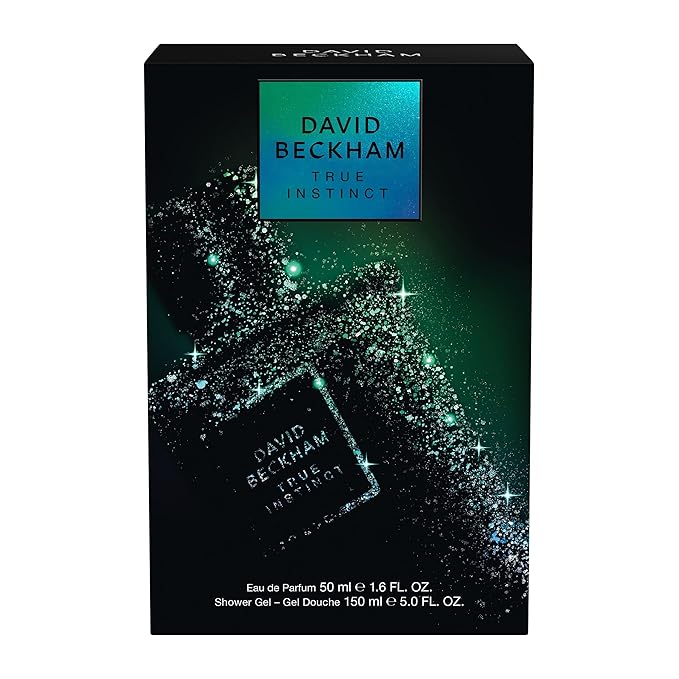 David Beckham True Instict Giftset 1.6 fl oz EDT + 5.0 fl oz Shower Gel, Notes of Pine, Cedarwood, and Vetiver, Men's Fragrance, Long Lasting, Everyday Fragrance,