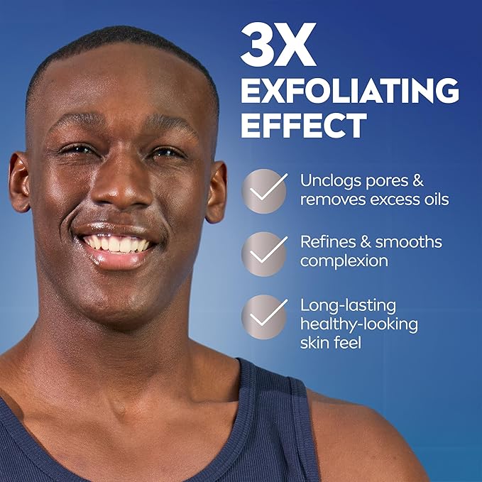 NIVEA MEN Maximum Hydration Deep Cleaning Face Scrub With Aloe Vera, 3 Pack of 4.4 Oz Tubes