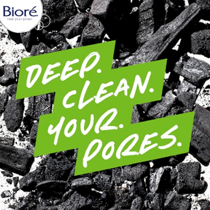 Bioré Men's Skincare Charcoal Face Wash, Deep Cleans Pores & Refreshes Skin, 6.77 Fl. Ounces