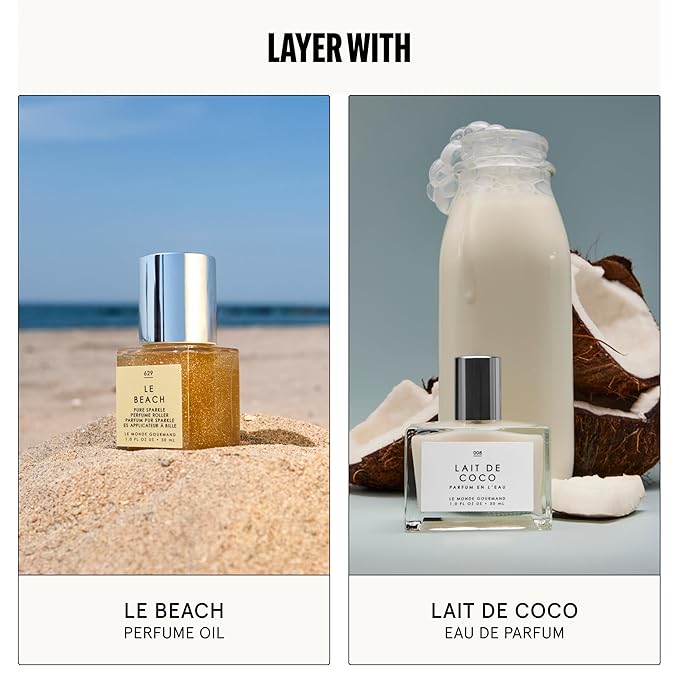 Le Monde Gourmand Le Beach Spray Eau de Parfum - Vanilla, Coconut Water, Ylang-Ylang and Jasmine Perfume Notes -1 fl oz (30 ml)