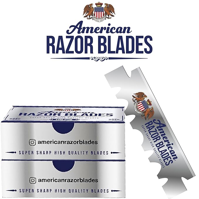 The Shave Factory Straight Edge Razor Kit - with Single Stainless Steel razors (Stell + American Razor)