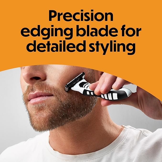 BIC Flex 5 Trim and Shave Body and Beard Trimmer for Men, 8 Razor Refills and 8 Trimmers, No Batteries Needed