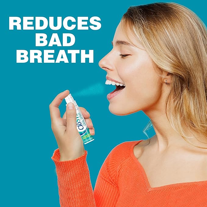 CloSYS Oral Breath Spray, Sugar Free Mouth Spray for Bad Breath, pH Balanced Mint Flavored 0.31oz (3 Count)