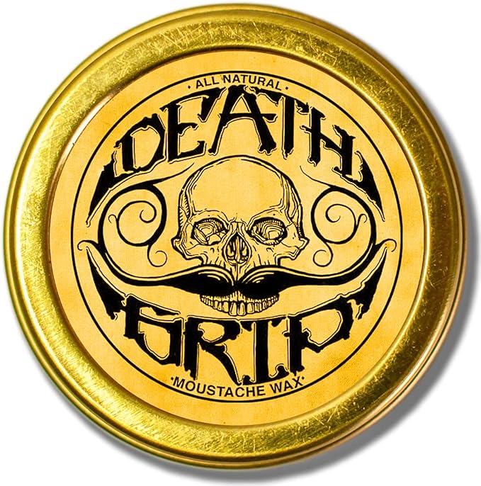 THE VINTAGE GROOMING CO. Death Grip Extra Strong Extra Tacky Mustache Wax & Night Fury Mustache Wash Shampoo Bar Set