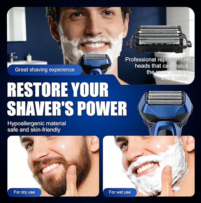 WES9032 Shaver Replacement Foil Head Compatible with Panasonic ARC5 Replacement Blades Suitable for models ES-LV97-K, ES-LV67-K, ES-LV95-S and ES-LV65-S (9032-1PC)