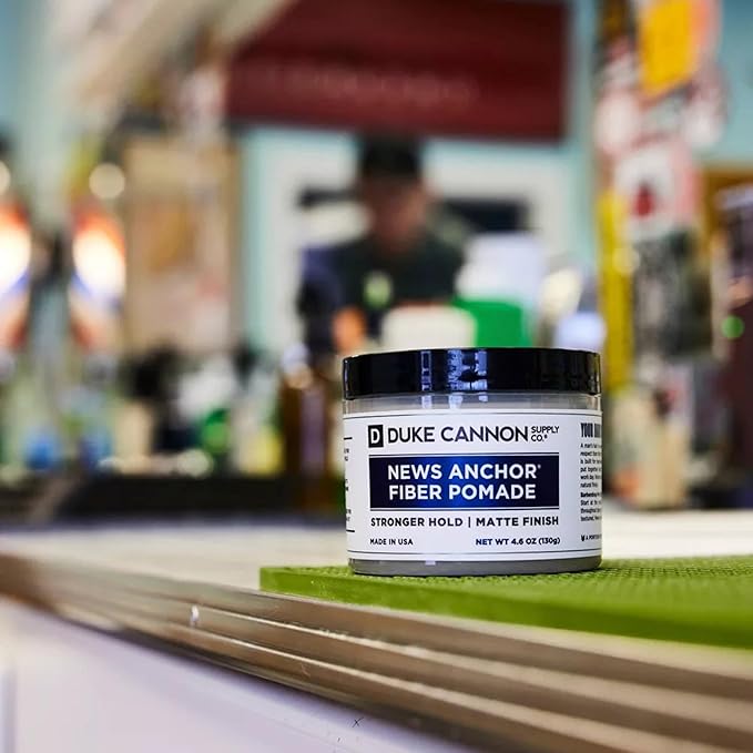 Duke Cannon News Anchor Fiber Pomade - Strong Hold, Natural Matte Finish - 4.6 oz