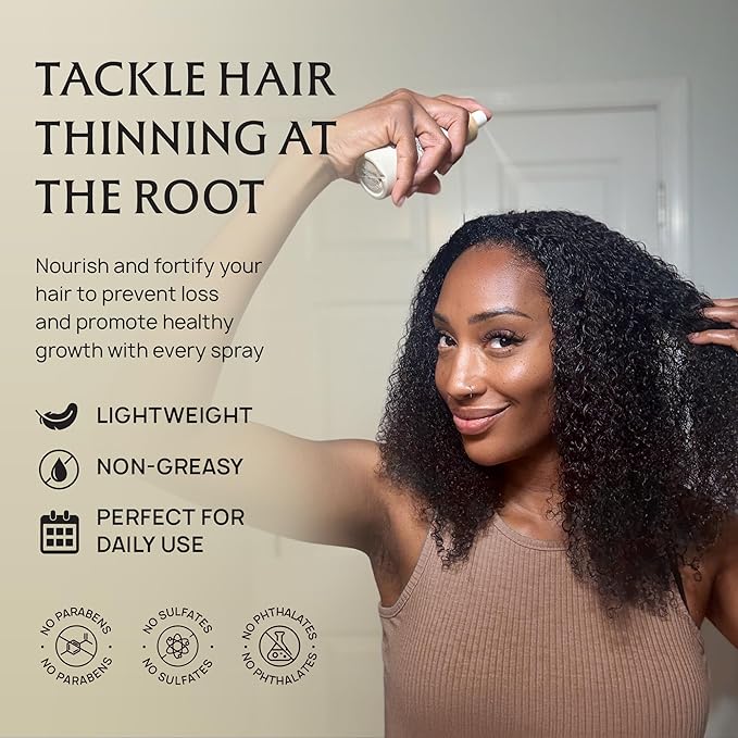 Hair Growth Oil Spray - 100% Pure Ingredients For Non Greasy, Thicker & Stronger Hair - Organic Batana, Castor, Biotin, Saw Palmetto, and Rosemary Oil Gifts Women Scalp (4.1 Fl Oz (Pack of 3))