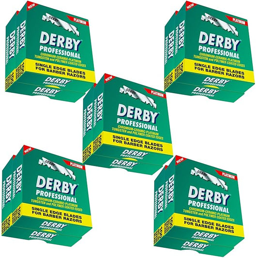 1000 "Derby Professional" Single Edge Razor Blades for straight razor