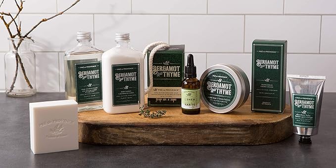 Pre de Provence Bergamot & Thyme Men's Fragrance Collection, Shave Soap in Tin, 150 G