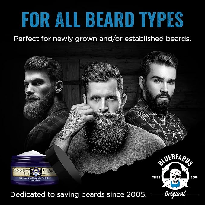 Bluebeards Original Leave In Beard Conditioner for Men - 4 oz Beard Saver Infused with Aloe & Lime - Beard Softener that Deeply Conditions and Moisturizes Your Moustache and Skin - Made in USA