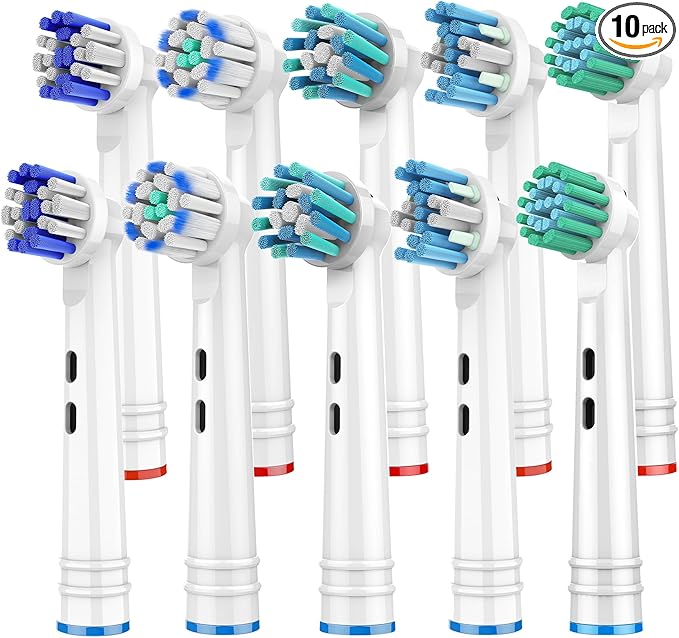 Replacement Toothbrush Heads for Oral B Braun, 10 Pcs Professional Electric Toothbrush Heads Brush Heads Compatible with Oral B Replacement Heads Refill 7000/Pro 1000/9600/500/3000/8000