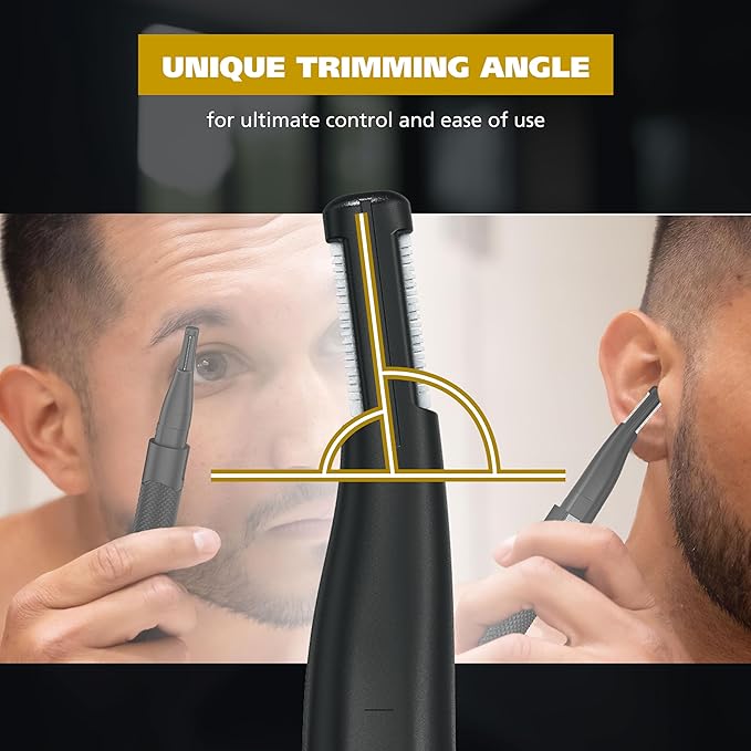 Wahl Manscaper ® 2 in 1 Lithium Battery Tactical® Dual Sided Eyebrow Trimmer and Nose Hair Trimmer for Men – Model 3023805