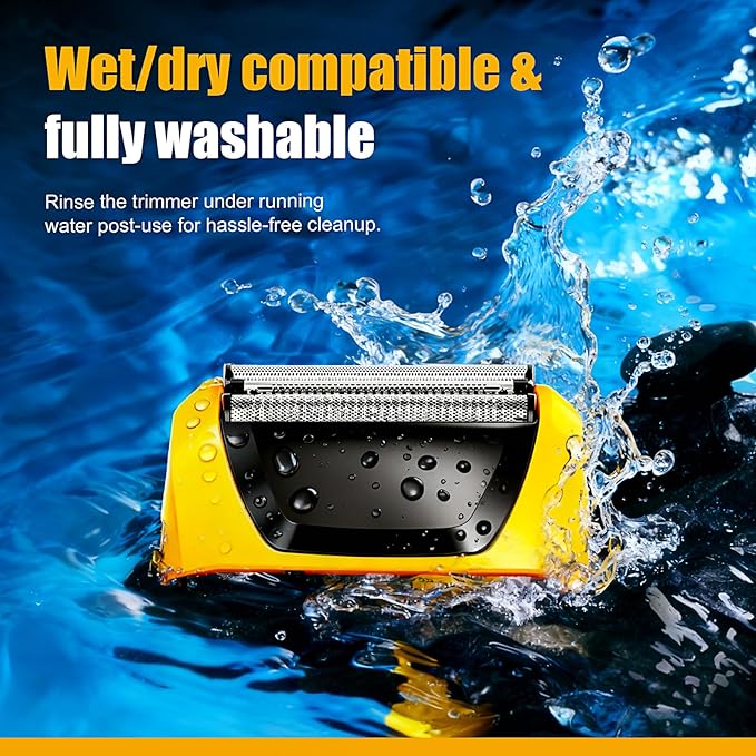 Shaver Replacement Foils Heads for Wahl Yellow Lifeproof Series 7061, 7045-100 Shavers (Yellow)