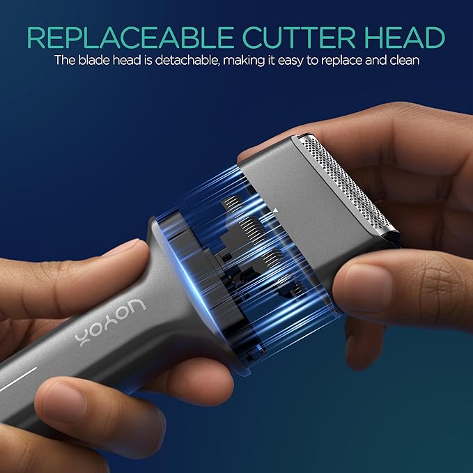 VOYOR Foil Shaver Electric Razor for Men 3 in 1 Shavers for Men with Double Foil Wet & Dry Face Shaver Lightweight Handheld Smooth Shave IPX6 Washable USB-C Rechargeable Travel Razor TX310 (Gray)